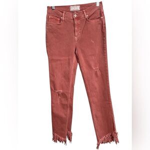 We The free skinny jeans pink great heights‎ fray  size 28 rocker edgy boho